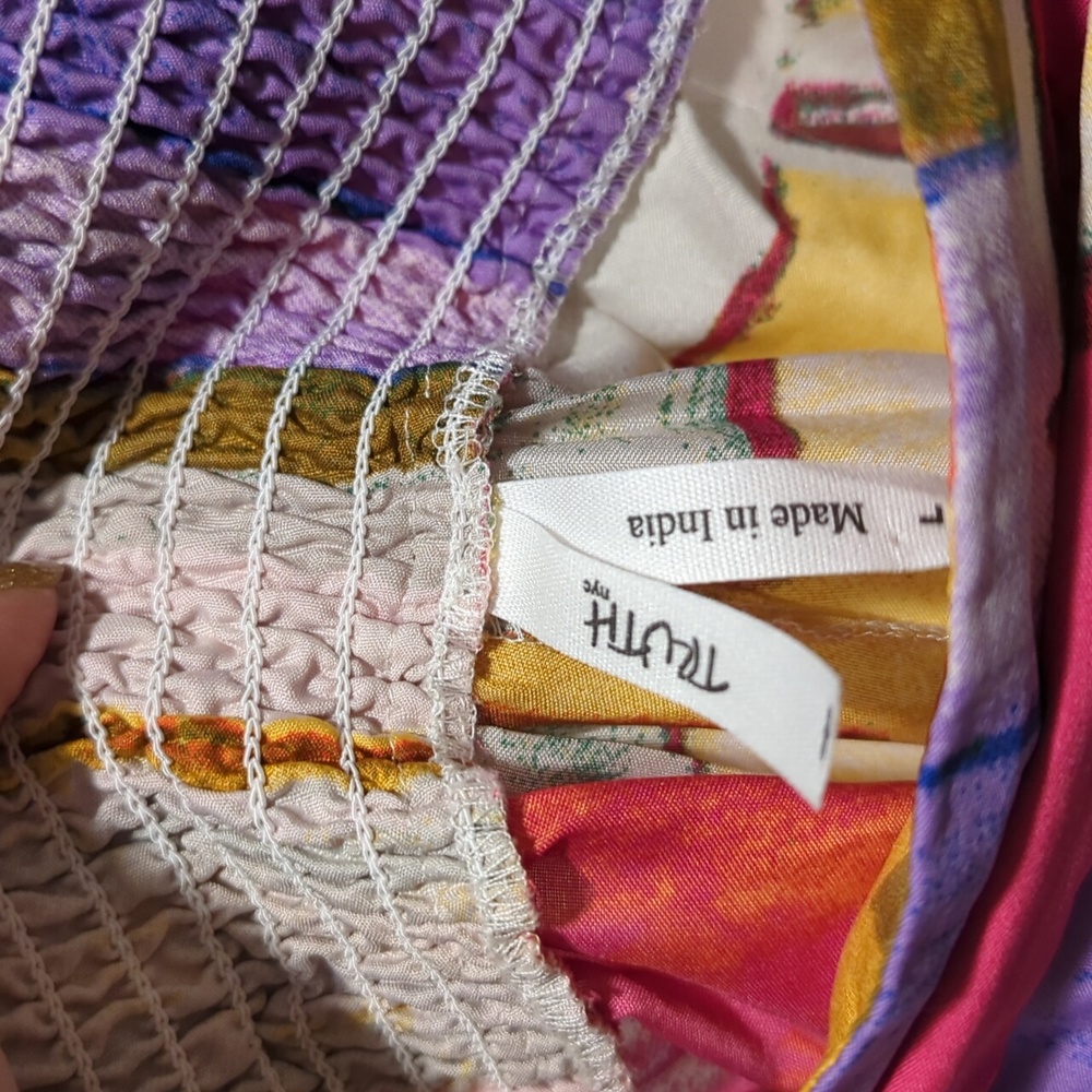Colorful wide leg flowy pants - Picture 3 of 5